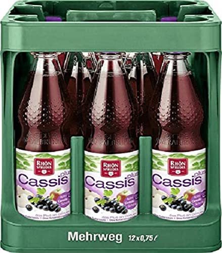 RhönSprudel Mineralwasser Plus Cassis MEHRWEG (12 x 0,75 l)