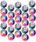 RiToEasysports Tungsten Balls, Pack of 25 Fishing Tungsten Beads,Fly Tying Beads Tungsten Slotted Round Beads Fly Tying Materials (2.4mm) Fishing Supplies