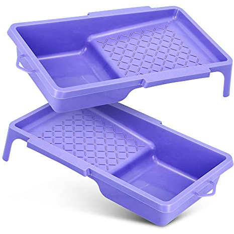 Blue Dolphin™ Farbwanne Klein 17cm x 30cm Violett 330 Serie Profi Kunststoff | PP Farbschale Lackschale Lackierschale Lackierwanne Lackwanne | Malerbedarf Maler Werkzeug Malerzubehör