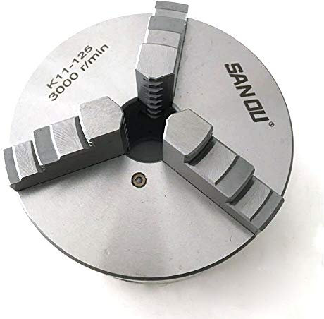 LENJKYYO Präzisions 3 Backenfutter Ø 80/100 / 125 MM Dreibackenfutter Drehbankfutter Spannfutter Präzisions 3-Backenfutter Präzisions Dreibackenfutter Drehbankfutter Drehbank CNC (125mm)