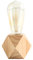 wiheajuora Tischlampe aus Holz, kleine Nachttischlampe mit Holzsockel, niedliche Nachtbeleuchtung, perfekt für Schlafzimmer, Wohnzimmer oder Büro, E27 (ohne Glühbirne)