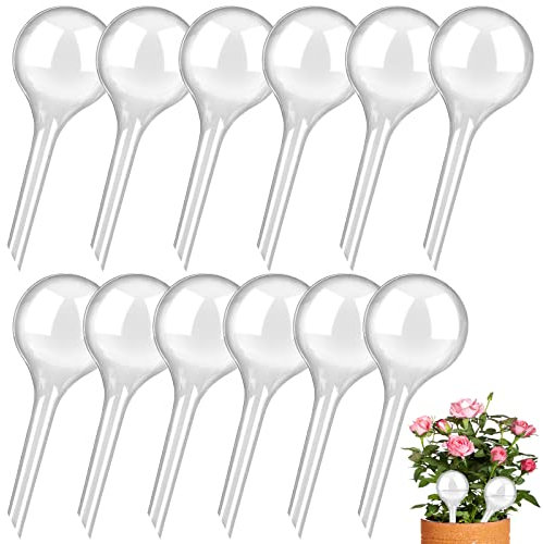 12 Stück Große Pflanzen Gießkugeln Pflanzen Bewässerungskugeln Topfpflanzen Selbstbewässerung PVC Bewässerung-Kugeln Wasserspender für Pflanzen (White)