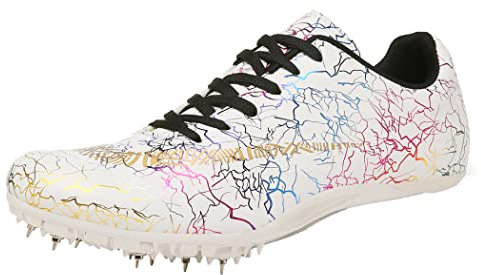 SDEQA Herren Damen Leichtathletikschuhe Leichte Spikes Laufschuhe Für Hochsprung Weitsprung Sprint,A,39 EU