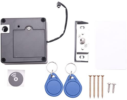 Wisboey Cerradura de Gabinete RFID Electr¨®Nica Inteligente Sin Orificio Instalaci¨®N F¨¢Cil Armario de Muebles Armario de Zapata Cerradura de Puerta Tarjetas/Etiquetas de Llave