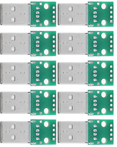 Usb A Breakout Usb Breakout Board 10 Pcs Usb Type A Fiche Mâle Pour Dip Adaptateur Conseil 4 Broches 2.54 Mm Pas