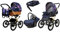 BabyLux Kinderwagen 4in1 mit Autositz für Kleinkinder – Kinderwagen für Neugeborene und Kleinkinder –– Baby Neugeborenen Kinderwagen – ISOFIX Autositzbasis – Max 15kg – Royal Magnolia Gold Frame