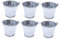 Vaguelly 6 Uds Barril De Hojalata Cubo De Metal Galvanizado Mini Cesto Cubo Galvanizado De Halloween Taza De Papas Fritas Pequeño Cubo De Metal Maceta para Plantar Cubos Creativos De