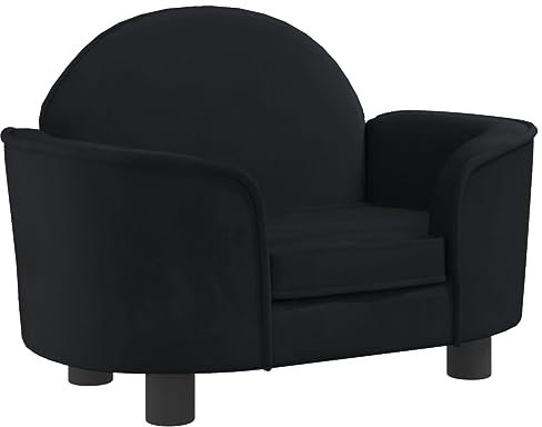 vidaXL Hundebett, Hundekissen mit weicher Polsterung, Hundesofa Hundecouch für kleine Hunde Haustiere, Haustierbett Katzenbett, Schwarz Samt