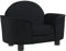 vidaXL Hundebett, Hundekissen mit weicher Polsterung, Hundesofa Hundecouch für kleine Hunde Haustiere, Haustierbett Katzenbett, Schwarz Samt