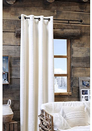 HomeMaison.com Möbelvorhang – Vorhang Ecru, 140 x 260 cm, Verdunkelungsvorhang