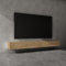 doporro Mobile Porta TV Sospeso 280 cm con 4 Ante Marrone Chiaro, Credenza Bassa da Soggiorno Salotto, Madia Consolle per TV Fernsehschrank02