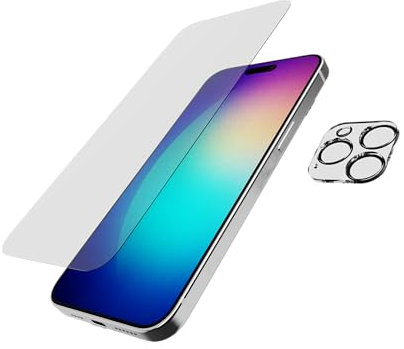 Tech21 Impact Glass – Camera Lens Protector Bundle for iPhone 15 Pro Max
