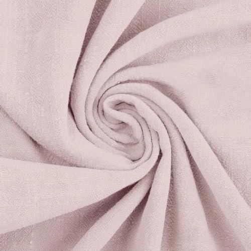 Textrend Leinen mit Viskose - Stoff zum Nähen - Textilien - Stoffe Meterware - Textilien 1x1.35m (Blassrosa)