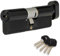 XFORT Colossus Matt Black 3 Star Kitemarked Thumb Turn Euro Cylinder Lock 40EX/50T (90mm), British Standard TS007 Anti-Snap Barrel Lock, Upvc Door Lock.