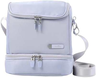 TOTTO - Bolsa Térmica Porta Alimentos 6 L, Modelo Batara, 20.5 x 22 x 14 cm, Bolsa Comida Trabajo, Bolsillo Auxiliar, Asa de Mano, Correa Ajustable, Fácil de Limpiar, Color Twill 2.0 Halogen Blue
