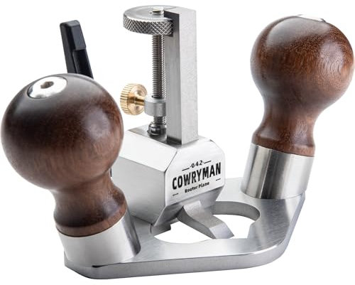 Cowryman 042 Router Plane Strumento portatile di precisione per la lavorazione del legno con arresto di profondità per il taglio dettagliato degli angoli e falegnameria Dado Grooves