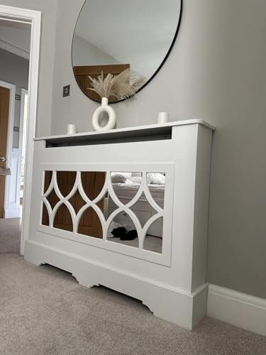 White The Florence Mirrored Radiator Cover Deluxe (Medium)