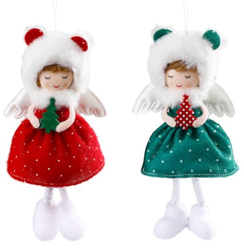 MEZHEN Ángel de Navidad Decoración del Árbol de Navidad Colgantes de Navidad Decoración Navidad Muñecos de Peluche Navideña Ángel Decoración