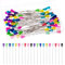 JIYIN 100 Stück Stecknadeln mit Kopf, 54mm Bunte Stecknadeln Stecknadeln Nähen Pins Stecknadeln mit Kopf groß Edelstahl Stecknadeln für Basteln Nähen Säumen Craft Jewelry Komponenten Dekoration