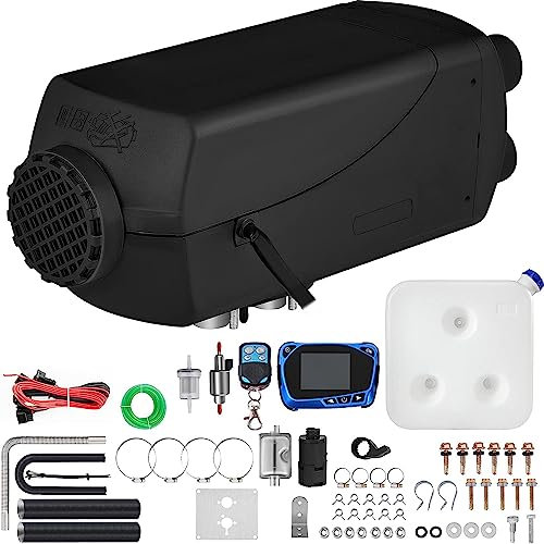 HALOYWB Chauffage de stationnement Diesel 8KW 24V, Chauffage de Nuit Diesel avec écran LCD, télécommande, 4 Sorties d'air, Chauffage Diesel pour remorque de Voiture, Camion, caravanes -8KW-24V