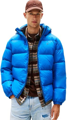 Tommy Jeans Herren Pufferjacke Essential Down Jacket Warm, Blau (Vibrant Indigo), M