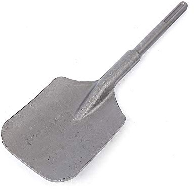 Clay Spade Chisel Bit for Five-Pit Shank Electric Hammer Breaker, 40Cr Chromium Steel Clay Spade Shovel with Portable Storage Box, for Removing Tiles, Concrete, Bricks, Mortar