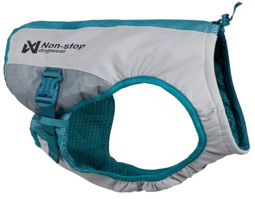 Non-Stop Dogwear Kühlweste für Hunde, Hellgrau/Blaugrün, XL