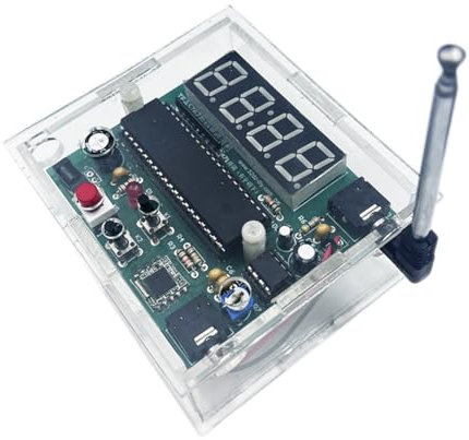 Orolotay Mini FM Digital Radio DIY Kit Digital Tube Display Radio Electronic Welding Practice Loose Parts Adjustable Frequency PCB Soldering Project Practice Solder Assembly