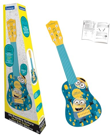 Lexibook, Minions My First Guitar, K200DESLXB | 53cm guitar, 6 nylon strings, Learning guide included, Blue/Yellow