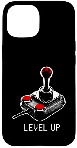 Controlador de Juegos Vintage Level Up, Joystick, vídeo Retro de 8 bits Carcasa para iPhone 15