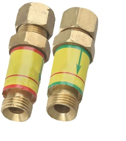 Clapet anti-retour d'oxygène acétylène 1,5 pour chalumeau de coupe, valve de sécurité en cuivre pour équipement de soudage et accessoires