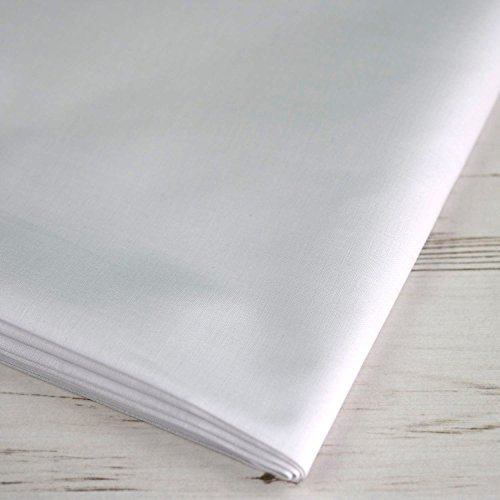 Plain Extra Wide White 100% Cotton Craft Sheeting Fabric 60 Wide – Sold Per Metre