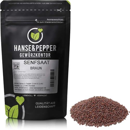 1kg Senfsaat braun schwarz ganz Senfkörner Natur Gewürz geprüfte Qualität - Pro Serie