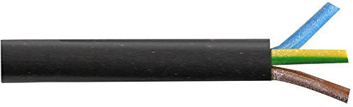 Pro Elec PEL01109 0.50 mm2 2183Y 3-Core mains Cable, 3A, Black, 10 m