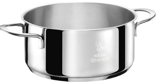 Aeternum Bialetti Casseruola 2 Manici Acciaio Inox 18/10 Divina Induzione (16 cm)