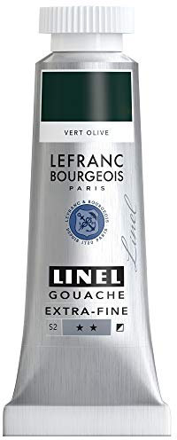 Lefranc Bourgeois Linel Gouache Extra-Fine Tube 14ml Vert Olive Série 2