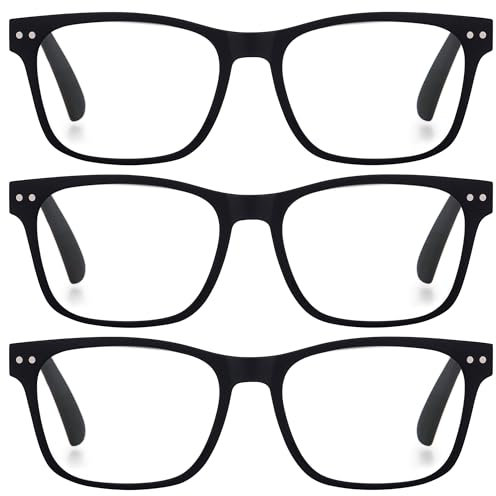 Wise Eyewear 2er-Pack Bulk Multi Focus 3 Power Progressive Lesebrille – No Line (3er-Pack Schwarz, 2,50)