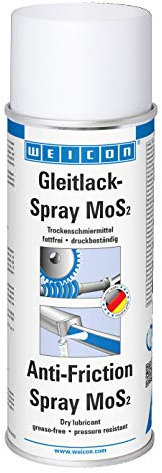 WEICON Vernis antifriction à gicler MoS2 400 ml de lubrifiant sec sans graisse
