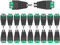 Aiqeer 10 Pares RCA Macho Hembra Conector Adaptador, RCA Macho Enchufe y Hembra Jack de AV Tornillo Terminal Bloque Audio Video Conector Adaptador