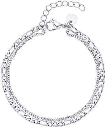 NOELANI Fußkette Edelstahl Damen Sommerschmuck, 22+5 cm, Gold, Kommt in Schmuck Geschenk Box, 2032148