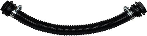 GASMIS Regentonnenverbindung 3/4 Zoll, Regentonnenüberlauf - Anschluss 3/4, Schlauch 25 mm Innen - Verbindungsschlauch 100 cm, Schwarz