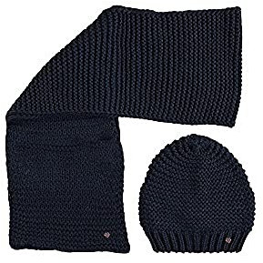 Onon NONO Mädchen 2tlg. Winterset Mütze Schal Navy Blazer N107-5900-110 (110-128)