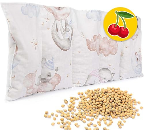 Amilian Kirschkernkissen Mikrowelle 55 x 20cm Wärmekissen Rücken Kirschkernkissen Nacken Schulter Wärmekompresse Körnerkissen Kinder Erwachsene Massagekissen Kältekissen Kirschkernkissen gross