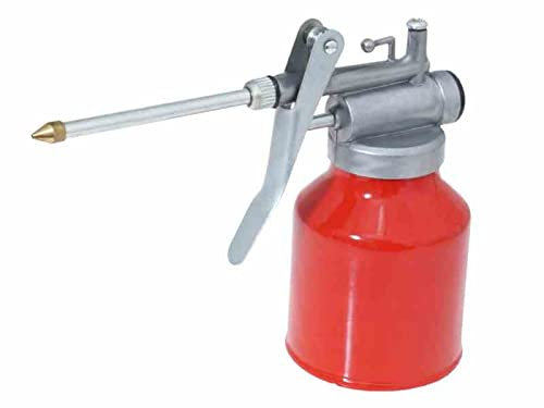 Carmotion Ölkanne 200 ml - Schmierölkanne mit Metallmaterial und Pumphebel - Rot / Schwarz