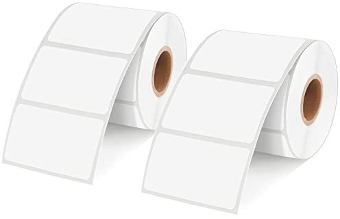 2 rolle 2000 Stück 89x36 mm Etiketten Selbstklebend, Ablösbare Haushaltsetiketten blanko auf Rolle-Etiketten Klebeetiketten Universal Etiketten für Büro Küche Vorratsboxen, Flaschen, Tüten Aufkleber