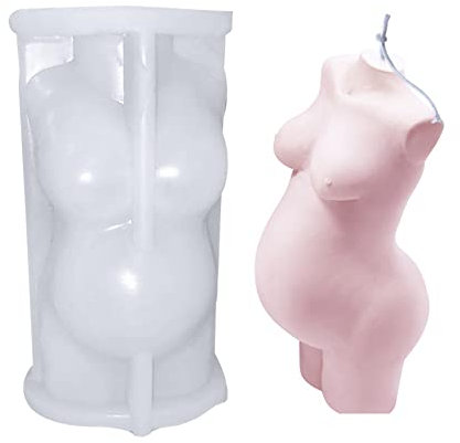 Cestony Moules en silicone pour bougies en forme de corps de femme enceinte pour la fabrication de bougies, pilier en résine, bougies d'aromathérapie, cire, savon, fleur, argile, artisanat, cadeau de