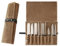 Chef Knife Roll Bag, 9 Pockets Canvas Knife Case, Knife Bag, Knife Wrap Wallet, Cutlery Knife Pouch Holders Protectors for Chef Knives Kitchen Utensils, Tool Roll (Brown)