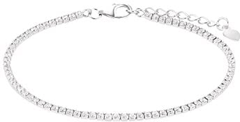 Amor Armband 925 Sterling Silber Damen Armschmuck, mit Zirkonia synth., 17+3 cm, Silber, Kommt in Schmuck Geschenk Box, 2026015