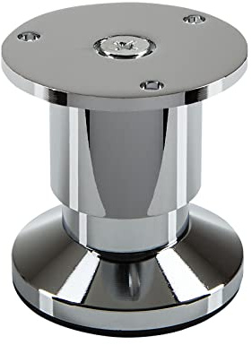SOTECH Möbelfuß Terra Höhe 50 mm Chrom poliert höhenverstellbar + 15 mm | belastbar bis 250 kg von SOTECH