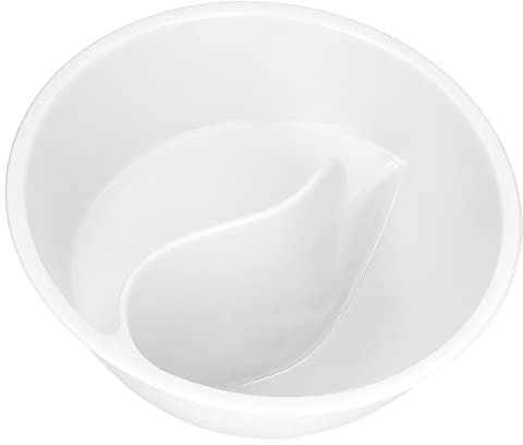 Separate Cereal Bowl Separate Snack Bowl Spiral Slide Design Large Capacity for Party Camping Travel (White)